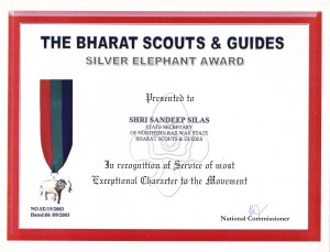 Silver Elephant Award conferred by H. E. President of India Mr. A. P. J. Kalam 2003